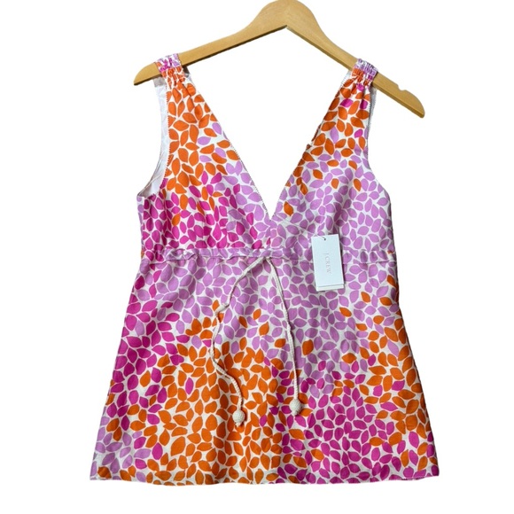 J. Crew Tops - J. Crew Silk Blend Lined Tassel Tank size 8 NWT
